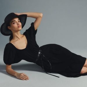Black maxi dress from Anthropologie
